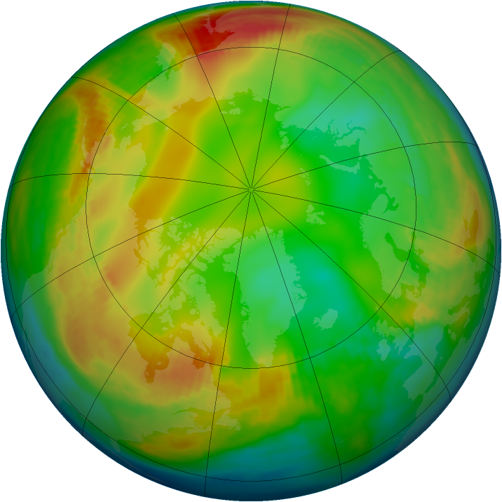 Arctic ozone map for 06 January 1980